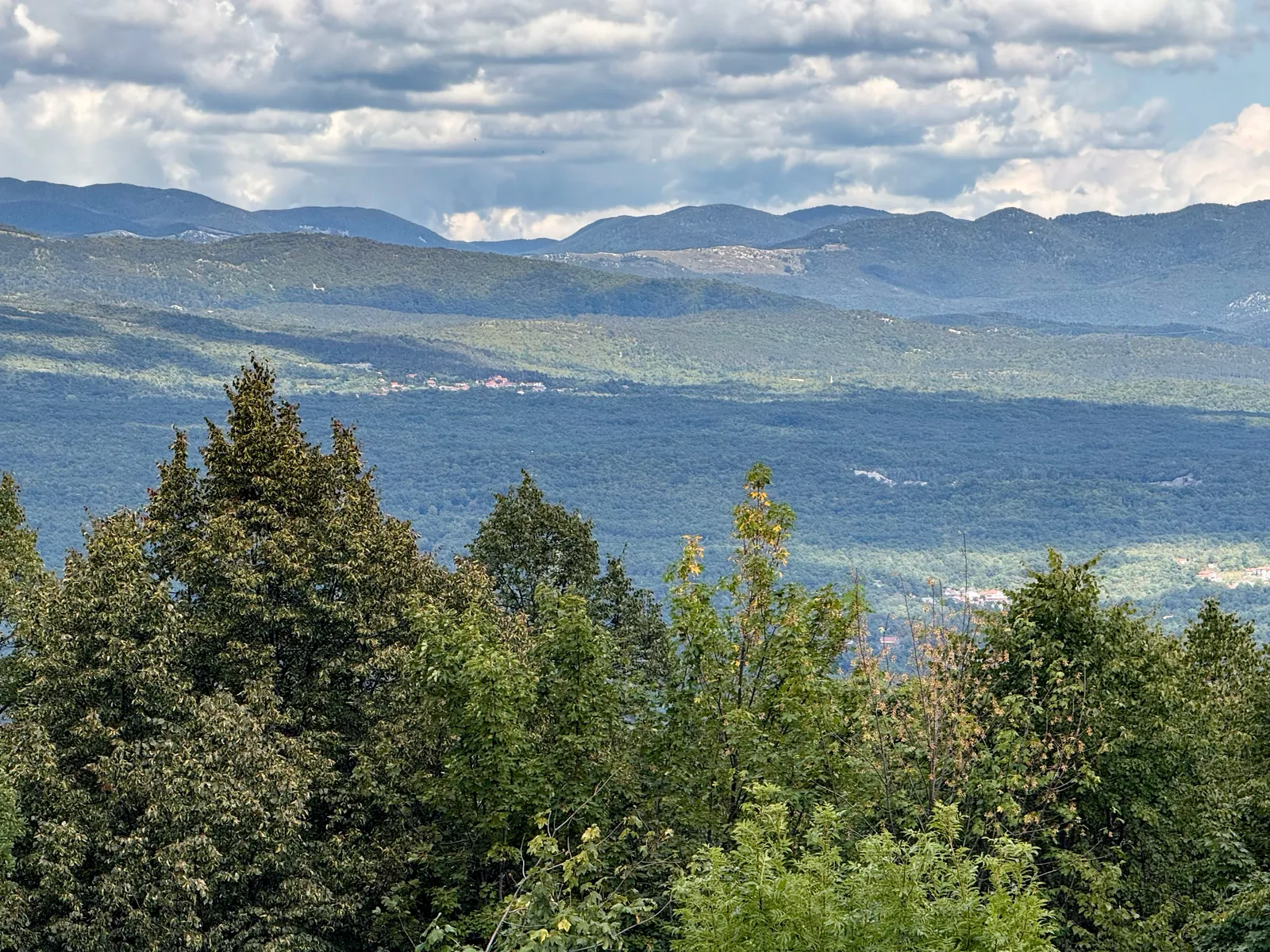 Risnjak Mountains. Our way went through these hills.