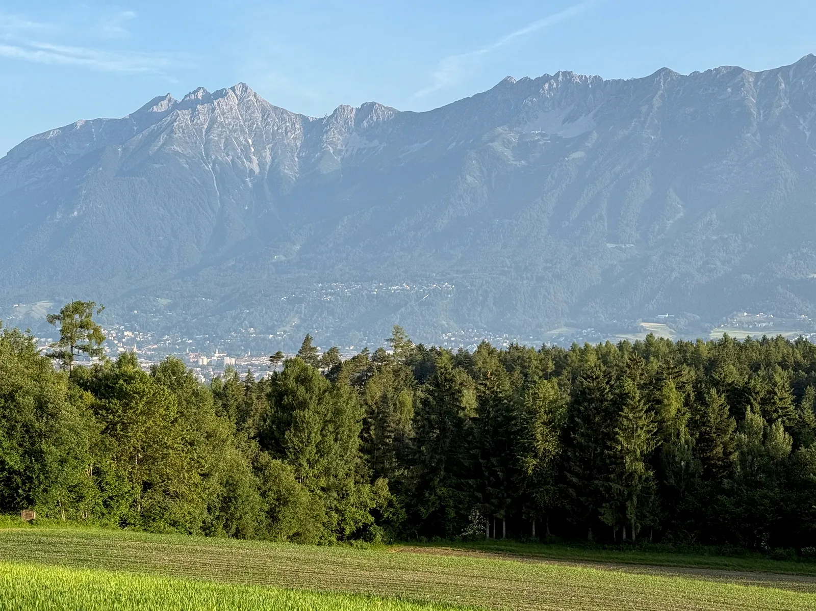 Mountains towering over Innsbruck