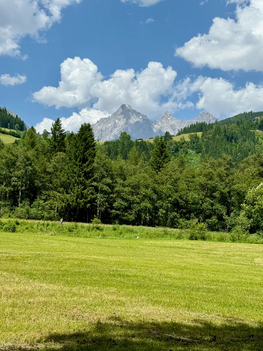 Mountains towering over Enns valley